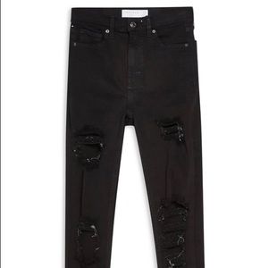 Topshop Jamie high rise black skinny jeans